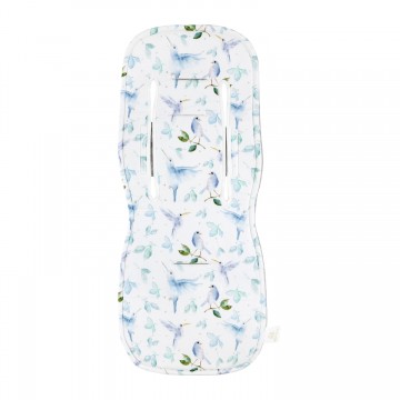 Bamboo anti-sweating 3D stroller pad V1 - Heavenly birds