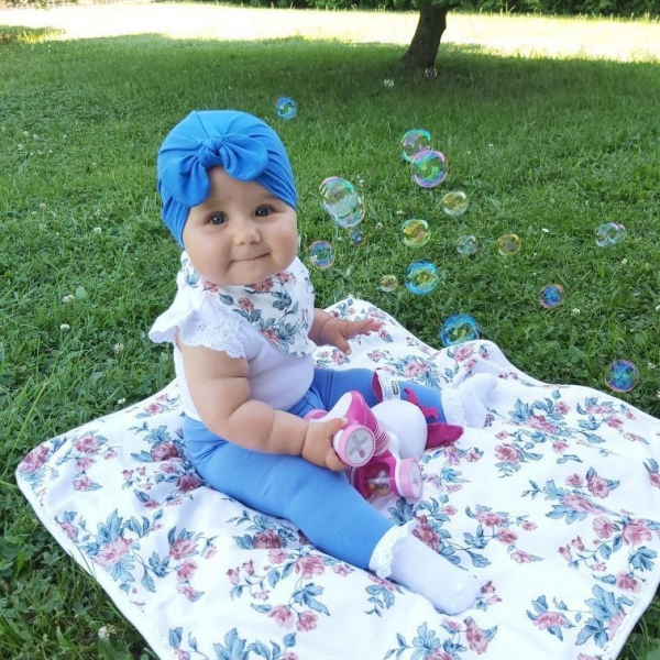 Turban niemowlęcy beżowy