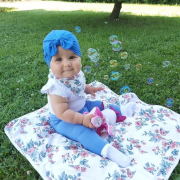 Turban niemowlęcy beżowy