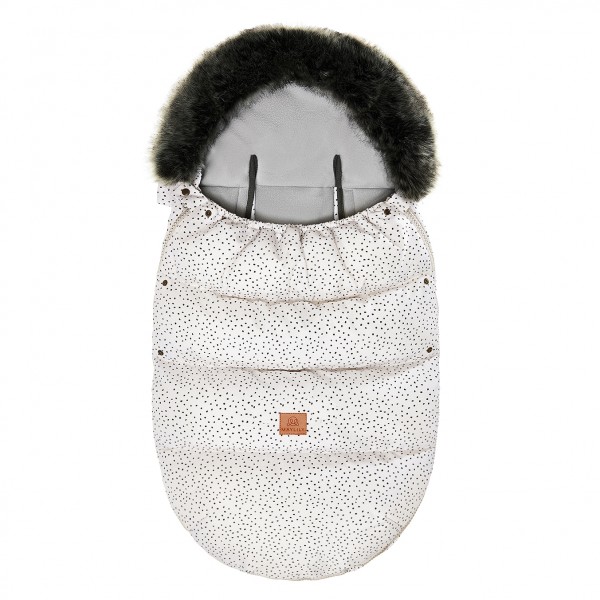 Śpiworek zimowy do wózka 0-24 m-ce - Kamyczki beż