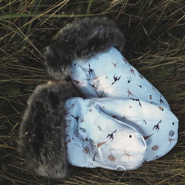 Winter stroller mittens - Magnolia