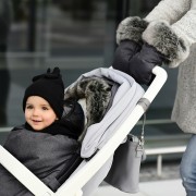 Winter stroller mittens - Magnolia