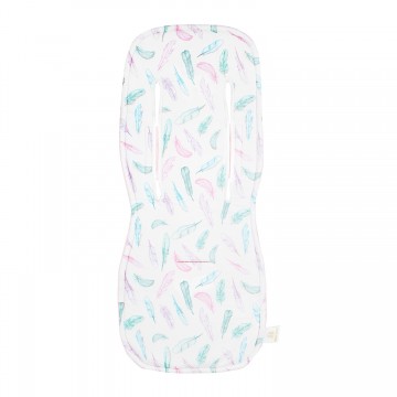 Bamboo anti-sweating 3D stroller pad - Paradise feathers