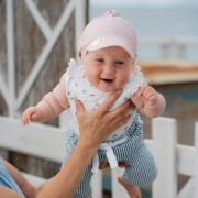 Chusteczka bambusowa z daszkiem wiązana - Jaskółki