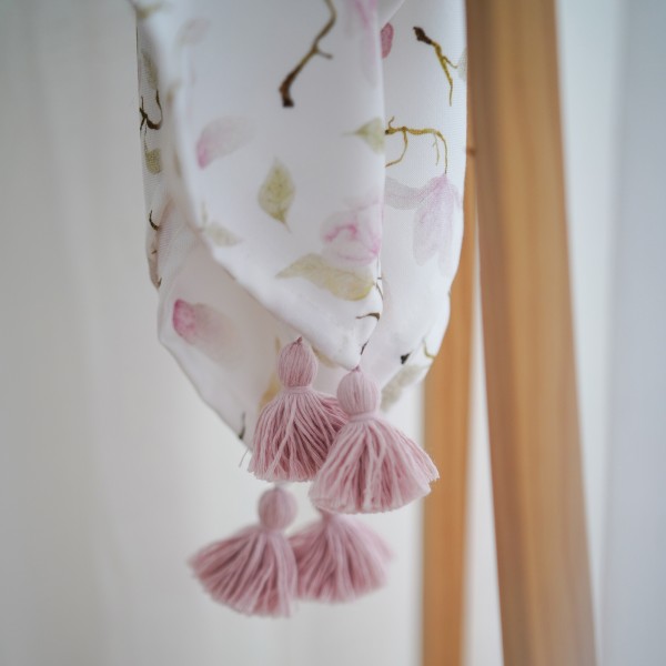 Summer bamboo blanket  with tassels - Ducks
