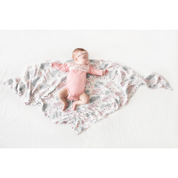 Bamboo muslin swaddle Paradise feathers