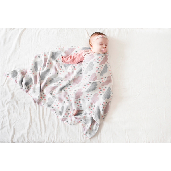 Bamboo muslin swaddle Paradise feathers
