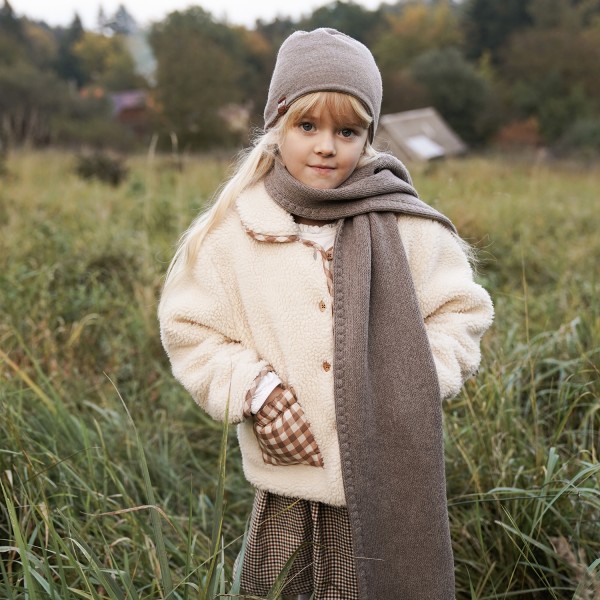 Classic merino scarf - taupe