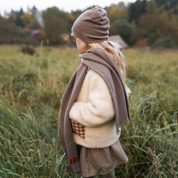 Classic merino scarf - taupe
