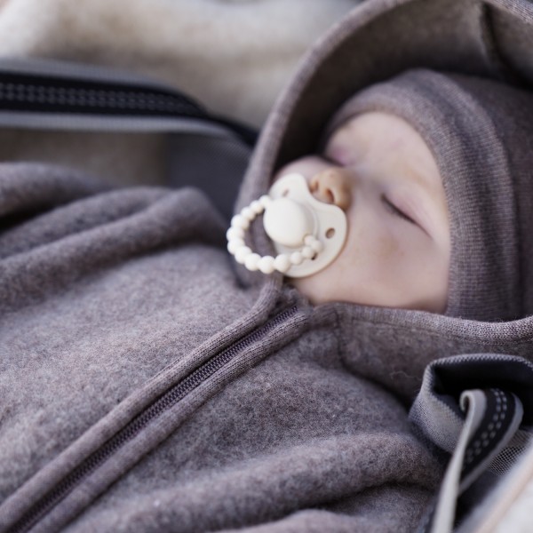 Kombinezon z wełny merino - taupe
