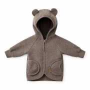 Kurtka z wełny merino - taupe