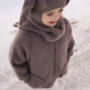 Merino wool fleece jacket- taupe