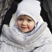 Czapka bambusowa dwustronna - beż-szałwia