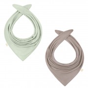 Bamboo reversible scarf - taupe-sage