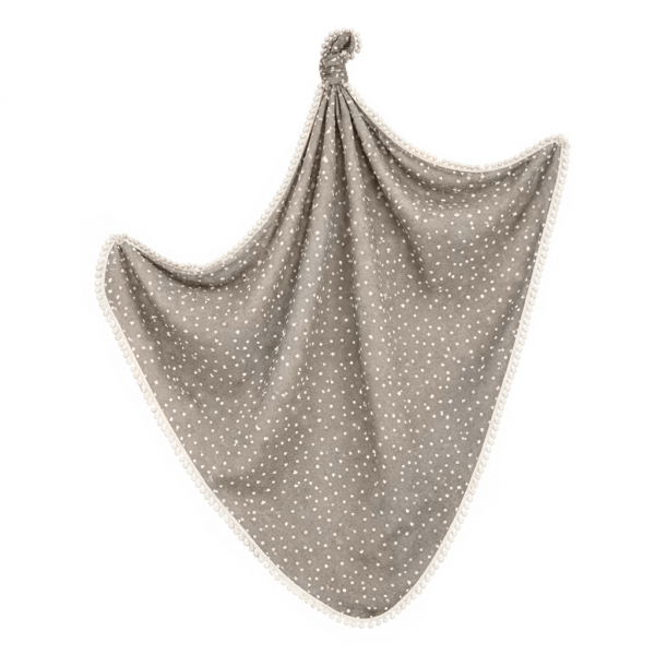 Pompom bamboo blanket Paradise feathers