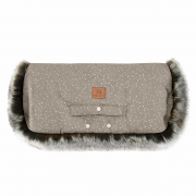 Winter stroller hand muff - Stones beige