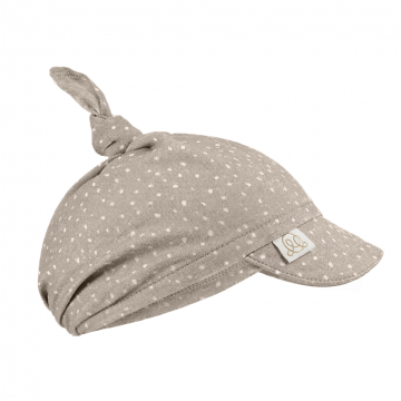 Bamboo visor scarf tied - Stones beige