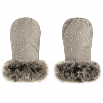 Winter stroller mittens - Stones beige