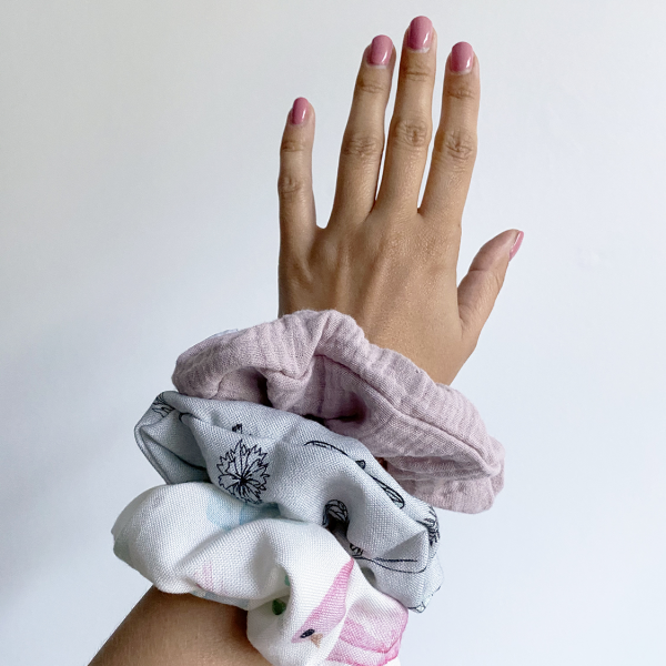 Gumka scrunchie bambusowa Aleja gwiazd