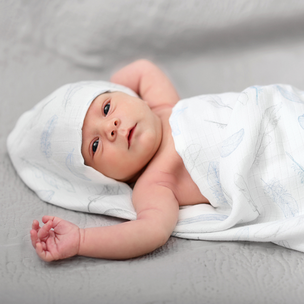 Bamboo muslin towel Paradise feathers