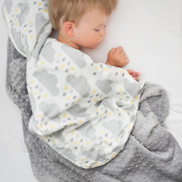 Light bamboo blanket Dragons blue Silver