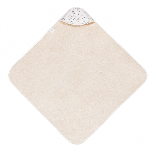 Bamboo baby towel Paradise feathers White