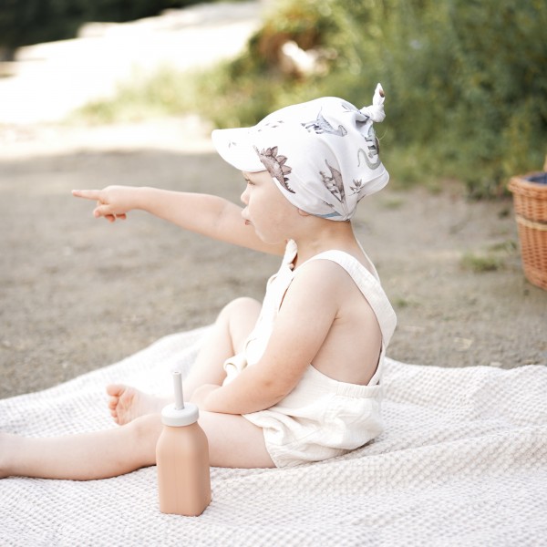 Bamboo visor scarf with elastic - Rose garden