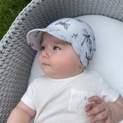 Bamboo visor scarf with elastic - Rose garden