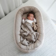 Kokon niemowlęcy bambusowy - Kamyczki taupe