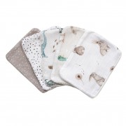 Myjki bambusowe 5-pak - beige