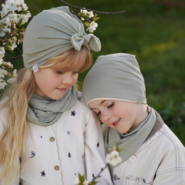 Bamboo snood scarf - light blue