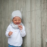 Bamboo snood scarf - light grey