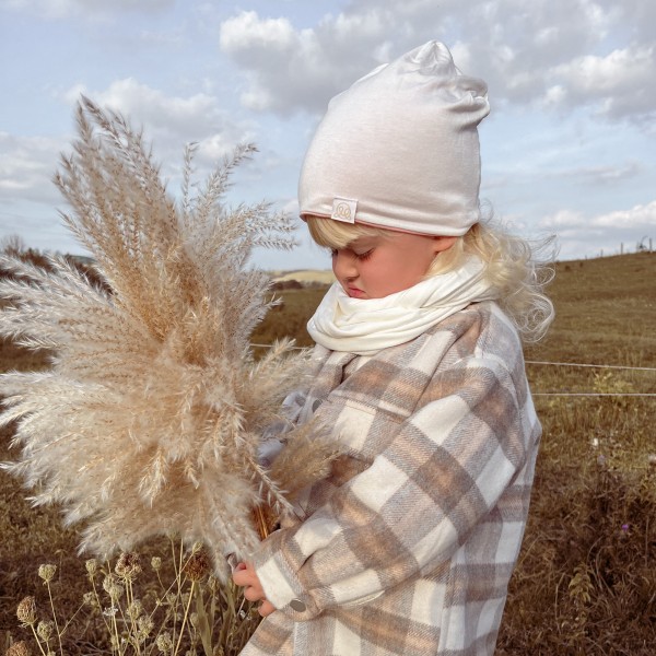 Bamboo snood scarf - cream