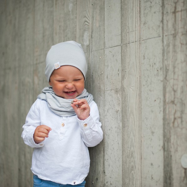 Bamboo snood scarf - cream