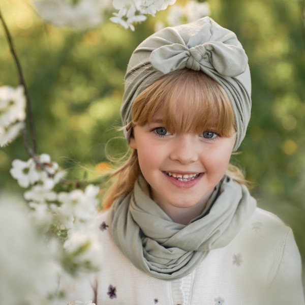 Bamboo snood scarf - cream