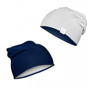 Bamboo reversible beanie - navy-light grey