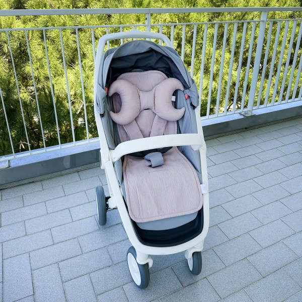 Bamboo anti-sweating 3D stroller pad - Paradise feathers