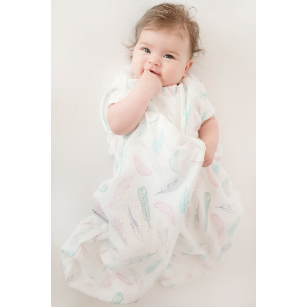 Cotton muslin sleeping bag Cream
