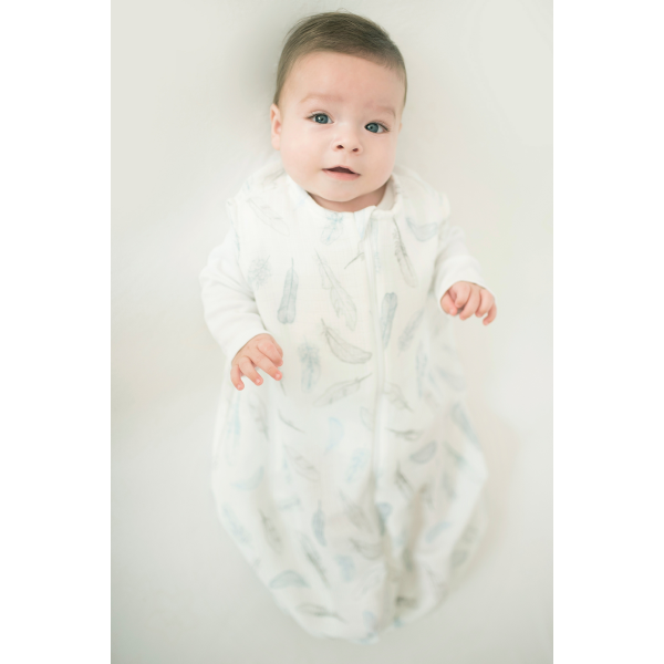 Cotton muslin sleeping bag Cream