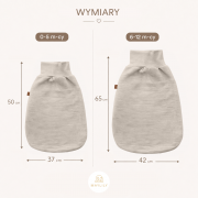 Półśpiworek merino1,5 TOG - taupe
