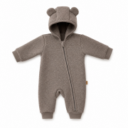 Merino wool fleece overall - taupe