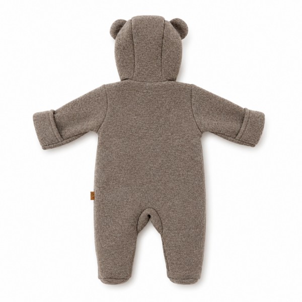 Merino wool fleece overall - taupe