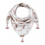 Triangle bamboo scarf Blush rain Grey