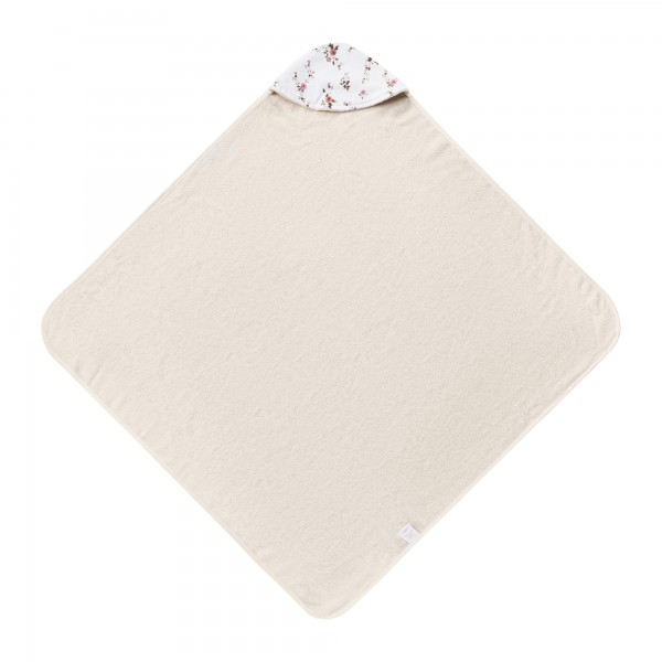 Bamboo baby towel Paradise feathers White
