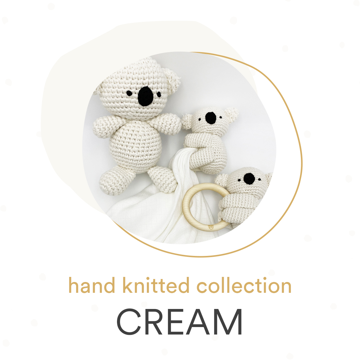 Hand knitted collection - Cream