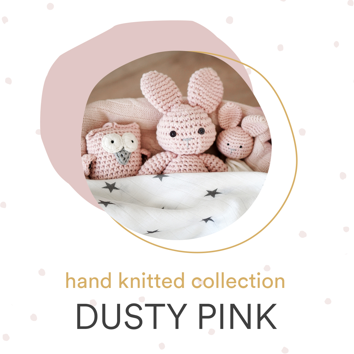 Hand knitted collection - Dusty pink